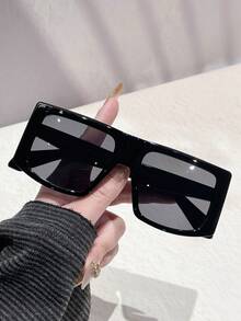 1 pieza Gafas de moda para hombre, nuevo marco cuadrado de alta calidad, versátil, estilo callejero, pasarela, uso diario, fiesta, salida, vacaciones - Multicolor - Ver 16