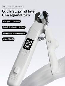 2-In-1 Pet Nail Trimmer And Nail File With LED Light, Grooming And Bloodline Illumination, Built-In Grinding Head Suitable For Dogs And Cats. - View 4