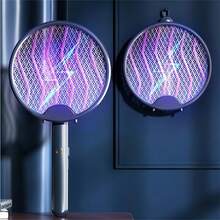 1个经典便携式可折叠悬挂/站立式电蚊拍，可充电高功率双用途蚊蝇拍 - A - 查看 7