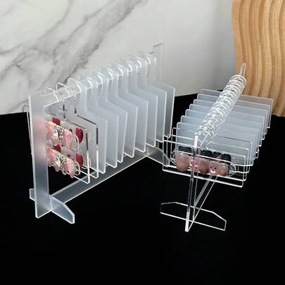 Acrylic Nail Polish Color Display Stand, Nail Gel Color Card Holder, 3D Nail Art Display Board With 1 Stand And 10 Display Cards