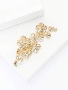 Luxury Enamel Pearl Plum Blossom Brooches - Elegant Plant Pins For Women Unisex Casual Party Jewelry Accessories / Friends Gifts Badges Decoration - Plum Bossom - View 5