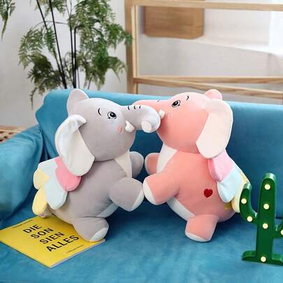 New Authentic Couple Elephant Plush Doll, Cute Elephant Doll With Vivid Expression And Soft Texture, Perfect For Home Decor, Sofa Decor, Party Decor, Birthday Gifts And Various Holiday Gifts Such As Children's Day, Valentine's Day, Easter, Halloween, Christmas And Other Spring And Summer Festivals.