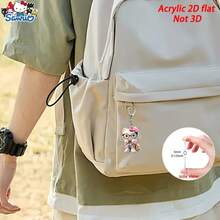 1pc 2D Acrylic Keychain Pendant, Suitable For Bags, Backpacks, Car Keys, Back To School, Christmas, Halloween Gifts - Multicolor - View 3