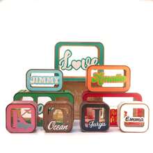 Ống tiết kiệm bằng gỗ và acrylic cá nhân hóa, khắc tên theo yêu cầu, quà tặng tiết kiệm tiền xu, món quà sinh nhật độc đáo cho bạn bè và gia đình, đồ thủ công bằng gỗ trang trí bàn. - Nhiều màu - Xem 5