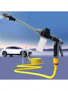 1 pieza Pistola de lavado de autos de alta presión, pistola de agua multifuncional para lavado de autos y riego de jardín, flujo potente, fácil de usar, sin necesidad de batería, boquilla - A - Ver 9