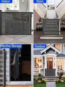 Retractable Pet Fence, Anti-Cat Escape Barrier, Pet Gate, Cat Door Stopper - Multicolor - View 9