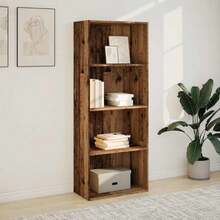 Bookcase Old Wood 60x30x152 Cm Engineered Wood - Brown - View 3