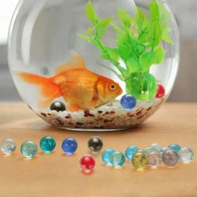 20pcs Glow In The Dark Glass Marbles Set, Handmade, 1.4cm/0.55" Diameter, No Charging Required, Suitable For Games, DIY Crafts And Home Decor