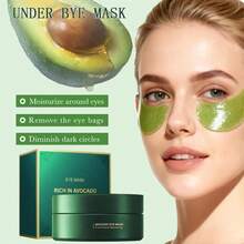 Avocado Eye Mask 60 Pcs,Under Eye Patches For Dark Circles And Puffiness,Hydrating Moisturizing Eye Masks Skincare For Wrinkles, Eye Patches For Women, Under Eye Bags, Reduce Fine Lines - White - 查看 2