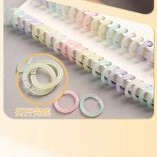 20/30/40pcs Colorful Loose Leaf Binder Rings, Detachable Plastic Punched File Rings For Binding Reports, Notebooks, Back To School, School Supplies - Single Piece - View 8