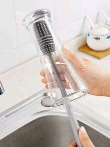1 pieza Cepillo de silicona para tazas con poder de limpieza de 360 grados para eliminar manchas de té sin esfuerzo, para cocina, baño, hogar, artículos para el hogar - A - Ver 9