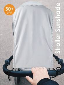 1 pieza Sombrilla para cochecito de bebé, Toldo portátil para cochecito con protección UPF50+, Accesorio de sombrilla para cochecito anti-UV durable, 85% de sombra, diseño reversible apto para cochecito ligero y cochecito de running, cómodo para bebé al aire libre - Multicolor - Ver 8