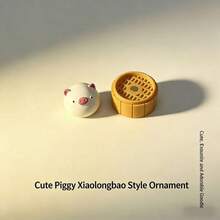 1pc Cute Personality Small Pig-Shaped Keycaps That Can Be Magnetically Attached And Detached For Separate Use. The Keycaps Feature A Cross-Shaped Shaft And Are Made Of Resin. The Keyboard Has A Single Keycap. - View 8