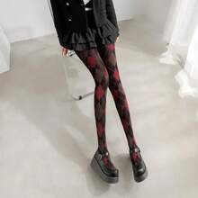 Women Argyle Plaid Mesh Tights High Waisted Preppy Sheer Stockings Slim Plaid Retro Pantyhose Lingerie Hosiery - 黃咖啡 - 查看 5
