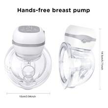 Portable Electric Breast Pump With 3 Modes And 12 Levels, 5 Seconds Assembly, Memory Mode, LCD Display, Portable Electric Breast Pump With 19mm/21mm Flange (2 Pack) - Xám - Xem 3
