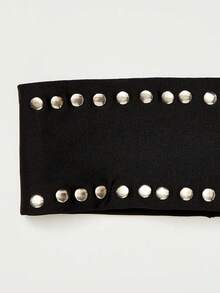 1条时尚朋克风发带，哥特式柔软防滑弹力镂空发带，适合海滩、度假、瑜伽、日常佩戴，百搭 - 彩色 - 查看 3