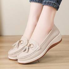 Giày đi bộ nữ chống trượt, thoải mái, đế mềm, thoáng khí, nhẹ - Màu be - Xem 2