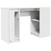 Scrivania bianco 120x42x76 cm madera de ingeniería per ufficio per studio per lavoro da casa con archiviazione design moderno ideale per uso in casa ufficio studio camera da letto soggiorno per ufficio per studio per lavoro da casa con spazio di - Bianco - Visualizzare 5