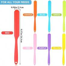 1 st/3 st silikonkrämsskrapa, högtemperaturbeständig bakspatel i ett stycke, lämplig för att breda ut honung, grädde, skära kakor, blanda mjöl, praktiskt köksredskap - Visa 10