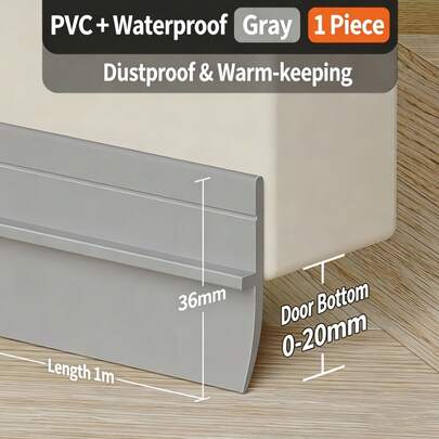 Dải gioăng đáy cửa bằng PVC trong suốt dày dặn, cách âm, chống gió và giữ ấm, tự dính, thích hợp cho phòng ngủ, phòng tắm, v.v.