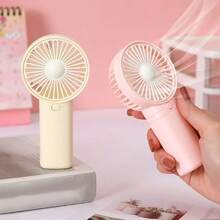 Mini Handheld Electric Fan With Lanyard, Lightweight & Cute, Battery Not Included, Suitable For Office, Outdoor, Travel, Camping, Beach And Holiday, Essential For Spring & Summer, Bridesmaid Gift And Bedroom Decor, Unisex - Multicolor - View 11