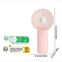 Mini Handheld Electric Fan With Lanyard, Lightweight & Cute, Battery Not Included, Suitable For Office, Outdoor, Travel, Camping, Beach And Holiday, Essential For Spring & Summer, Bridesmaid Gift And Bedroom Decor, Unisex - Multicolor - View 6