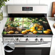 1pc, 2D Rubber Furnace Cover Pad, With Non-Slip And Heat-Resistant Synthetic Surface, Is Suitable For Glass Electric Furnace, With Scratch-Proof Function, And Can Be Used As Oven, Washing Machine And Dryer. - Multicolor - View 6