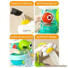 Children's Bathing Toy Dinosaur Bubble Spray Water Shower Toy, Fun And Educational Bath Toy For Kids - Multicolor - View 6