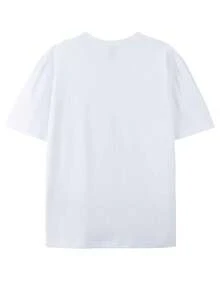 de algodón para hombre, con estampado equilibrado y diseño de letras bilingü- Transpirable, de corte holgado, para actividades al aire libre y uso diario cómodo, 180g% algodón. - Negro - Ver 8