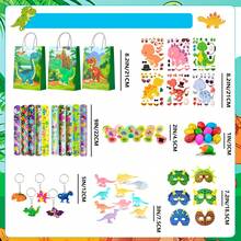 96pcs Dinosaur Party Favors For Kids,Dinosaur Birthday Party Favors Set - Dino Party Favor Bags Keychains Stampers Stickers Toys Clap Bracelets Etc Dinosaur Birthday Party Supplies Or Kids Birthday Gifts - Multicolor - View 7