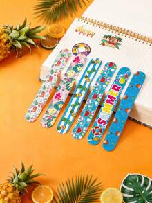 12pcs Hawaiian Party PVC Slap, Summer-Themed Birthday Clap Bracelets, Beach Pool Party Favors, For Hawaiian Favors Slap Bands, Perfect For Summer & Festive Celebrations, Holiday Party Favors, Hawaiian Bracelet Packs, Summer Beach Party, Pool Party, Hawaiian Decorations - View 6