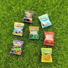 10/20/50pcs Resin Mini Dollhouse Accessories Food Potato Chips Snack Bags Suitable For Blyth OB11 Dolls Toys (Note: This Product Is Plastic, Not Magnet! Random Mix) - Multicolor - View 2