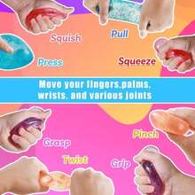 Easter Gift Squishy Drop Shaped Stress Relief Toy, 1 Count  Ice Cube Shaped Squishy Toy, Sensory Toys For Kids With Autism, Fidgets For Classroom Prize Toys, Decompression Squeeze - 紫色 - 查看 9