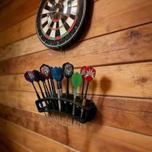1个21孔壁挂式飞镖架，可容纳21支飞镖，适用于客厅、卧室、书房、酒吧等场所，节省空间设计 - 飛鏢架 - 查看 5