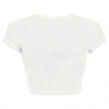 BTS V Photo Collage Crop Top_ Taehyung Lyric Back Print Shirt - 白色 - 查看 3
