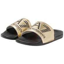 EA7 Slide Sandals 113100100001 For Man In Color Black - الأسود - مشاهدة 3