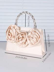 2025 New Fashionable Minimalist Lady's Clutch Bag, Chain Strap Evening Bag, Lightweight Luxury Party Handbag For Daily Matching - Apricot - View 6