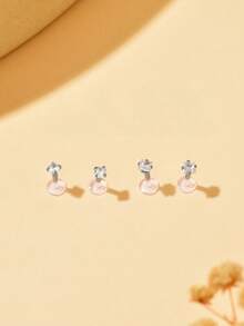 透明唇环耳环，塑料美杜莎唇钉穿刺饰品，耳骨耳环，耳夹耳环，无缝耳骨穿刺饰品，6毫米、8毫米、10毫米 - 彩色 - 查看 3