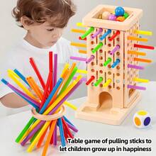 多功能叠叠乐游戏，挑棍游戏，儿童益智玩具，亲子互动游戏，培养逻辑思维，感恩节、万圣节、圣诞节的绝佳礼物 - 彩色 - 查看 7