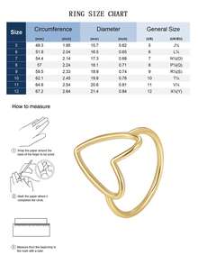 Charm-In Romantic Gold Plated Open Heart Ring Delicate Heart-Shaped Jewelry Gift For Girlfriend And Bridesmaids - Gold - View 5