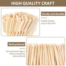 SHINDEL 400PCS Bamboo Skewers, Cocktail Picks For Drinks, 4.7 Inch Wooden Skewers For Appetizers, Sandwich, Fruit, Kababs, Sausage, Barbecue, Snacks, Natural Bamboo Sticks For Party, Charcuterie Boards - White - View 7