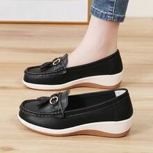 Women's Anti-Slip Comfortable Soft-Sole Breathable Lightweight Walking Shoes - Black - View 6