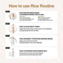 Auna Rice Skincare 4-Piece Set, Rice Nourishing Full Set For Dry Skin | A Cleanser, Toner, Skin-Repairing Serum, Moisturizer, Achieve Radiant Skin I Skincare Gifts For Her, Valentine's Day Skincare Presents - Korean Rice Glass Skin 4-Step Routine - 查看 7