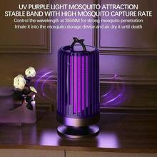 SOKANY Lámpara repelente de mosquitos silenciosa alimentada por USB - Iluminación morada, tecnología de doble sensor, la luz UV atrae a los mosquitos, protección de cobertura amplia de 360°, material ABS duradero, adecuada para uso en exteriores y dormitorio, protege el sueño, esencial para todas las estaciones, poderoso repelente de mosquitos - Morado Violeta - Ver 2