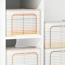 Hộp đựng quần áo, chăn ga gối đệm bằng nhựa PVC trong suốt, dung tích lớn, có thể gập lại, dùng trong gia đình. - Nhiều màu - Xem 8