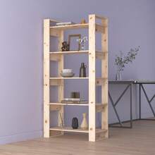 Book Cabinet/Room Divider 80x35x160 Cm Solid Wood - Brown - View 1
