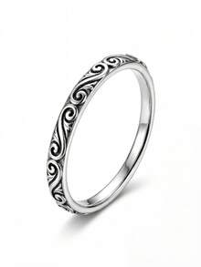 1枚宠物爪心形订婚戒指，经典马眼形单钻戒指，隐藏式光环结婚戒指，精致求婚戒指，送给女友的女士珠宝 - 銀色 - 查看 19