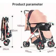 Carreola Para Bebés Niños Ultra Premium Plegable, 3 Colores - Rosa - Ver 7