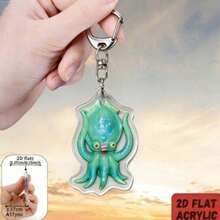 1pc Student Backpack Keychain "Social Cow God Weapon" Abstract Ugly Thing, Funny Abstract Shape (Octopus Monster / Smiling Feet / Quirky Doll), Hang On Backpack Side Pocket, Take Out Keys During Breaks To Instantly Become The Class Social Focus, Lightweight Yet , Quirky Design That Grows On You. Serves As Both A Keychain And Backpack Accessory, Hang On House/Campus Card Keys, Brings "Comedy Effect" When Finding Keys. Loved By Quirky Youth: Full Of Ugly-Cute Contrast, Hang On Bag To Attract Attention And Serve As A Social Topic, Carry It Daily To Double The Happiness. - Multicolor - View 3