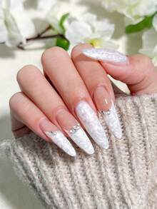 AiFer 1 Pc 15ml Pearl White Gel Nail Polish Can Be Used With Different Background Colors To Make Threaded Nails - 白色 - 查看 4